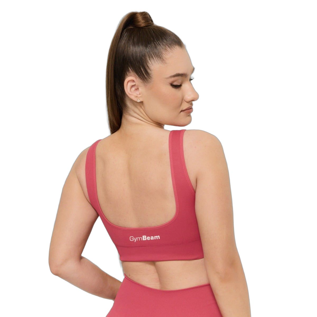GymBeam Sport-BH Damen nahtlos mit breiten Trägern Bloom
