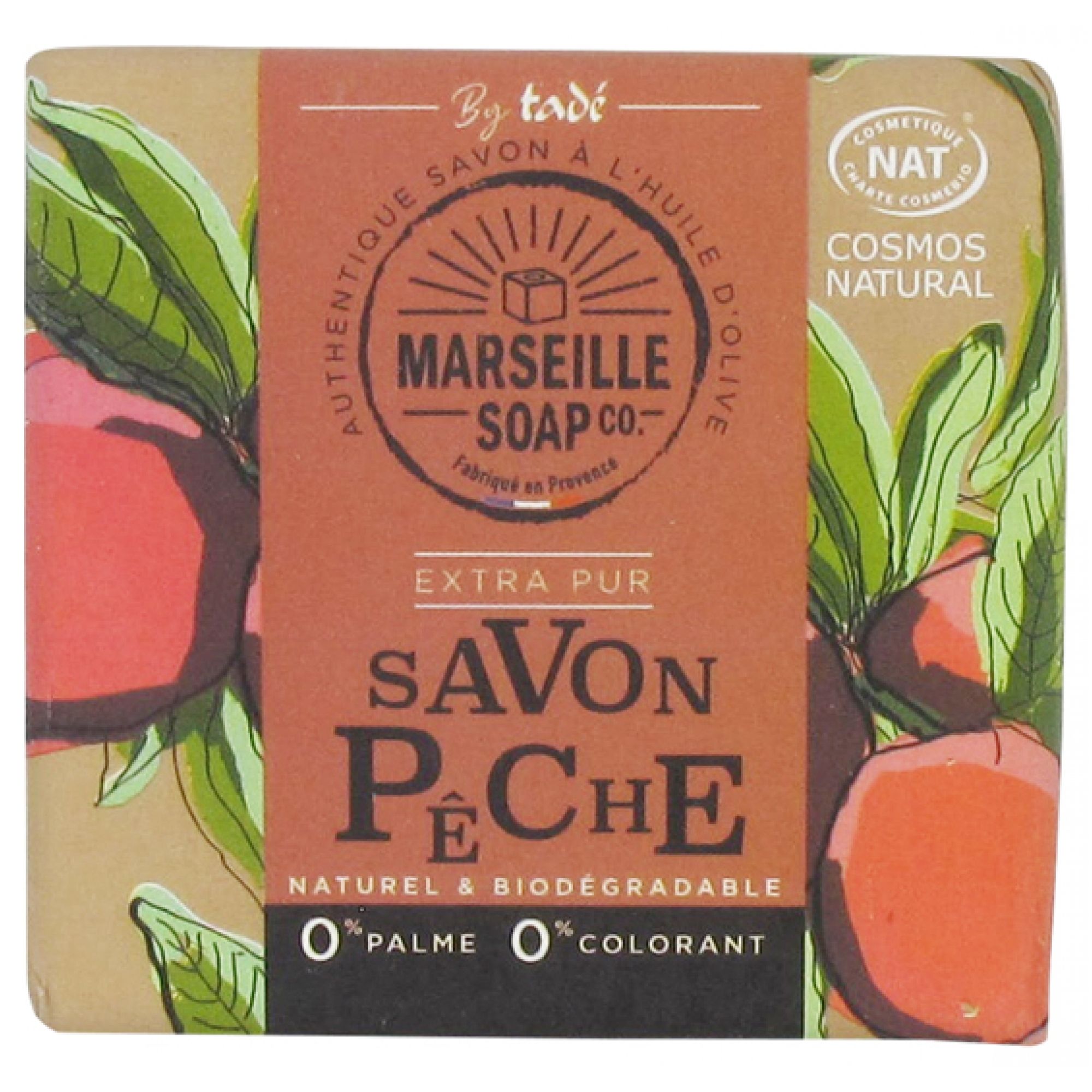 Tadé Pfirsich-Marseille-Seife 6,7x2,5x6,5 cm