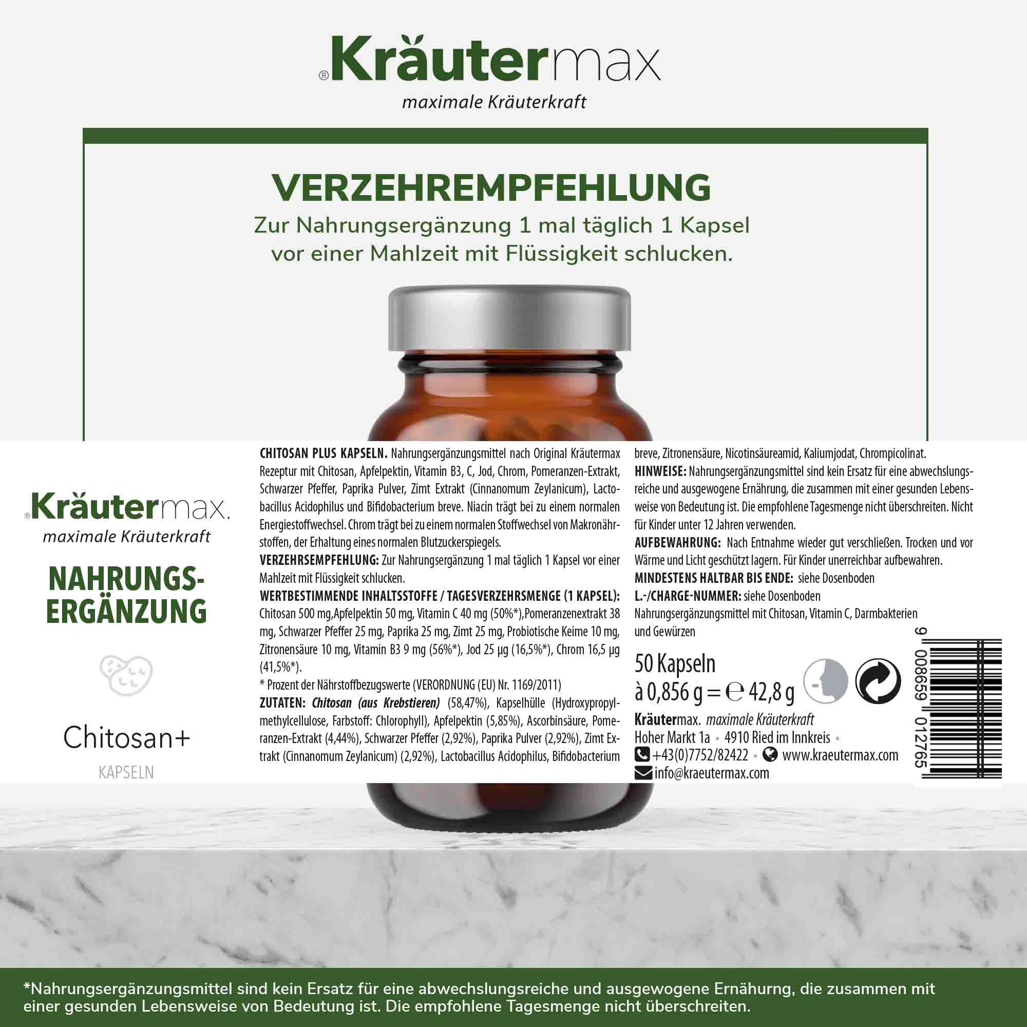 Kräutermax Chitosan+ Kapseln