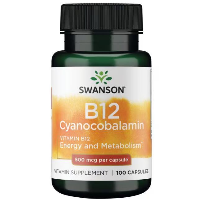 Swanson Vitamin B12 Cyanocobalamin 500 mcg 100 Pc