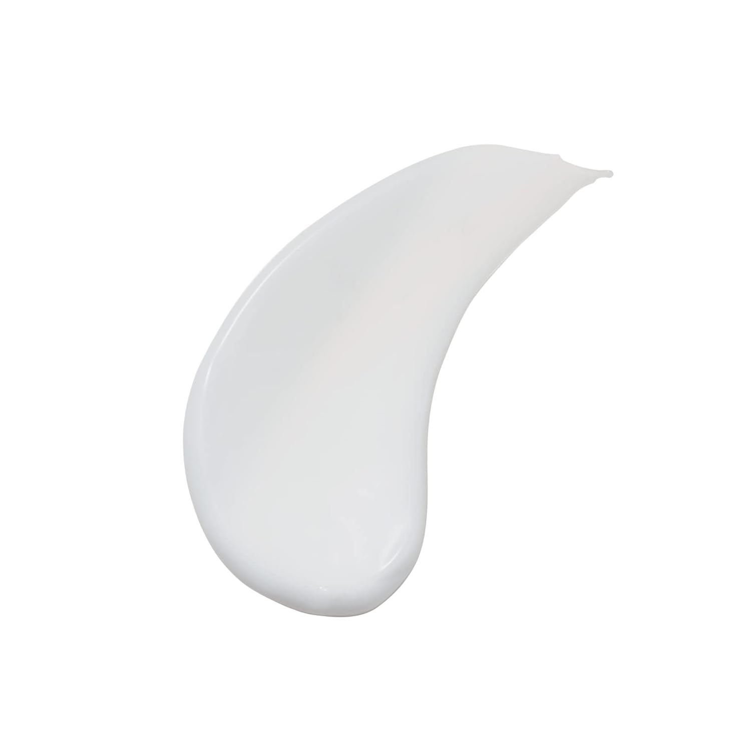 Weißer Cremestrich auf weißem Hintergrund. Die Textur ist glatt und glänzend.