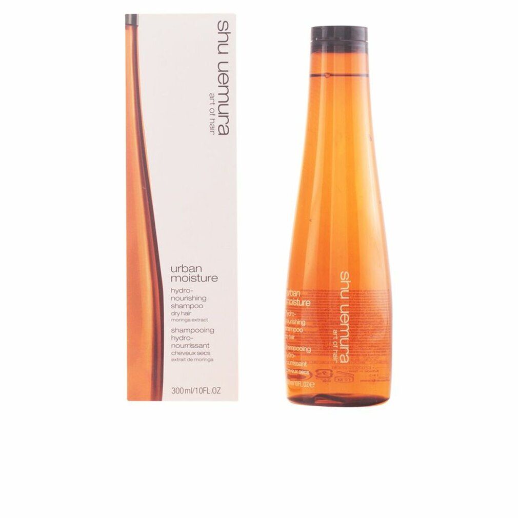 Shu Uemura Urban Moisture Shampoo, 300ml Flasche und Karton.
