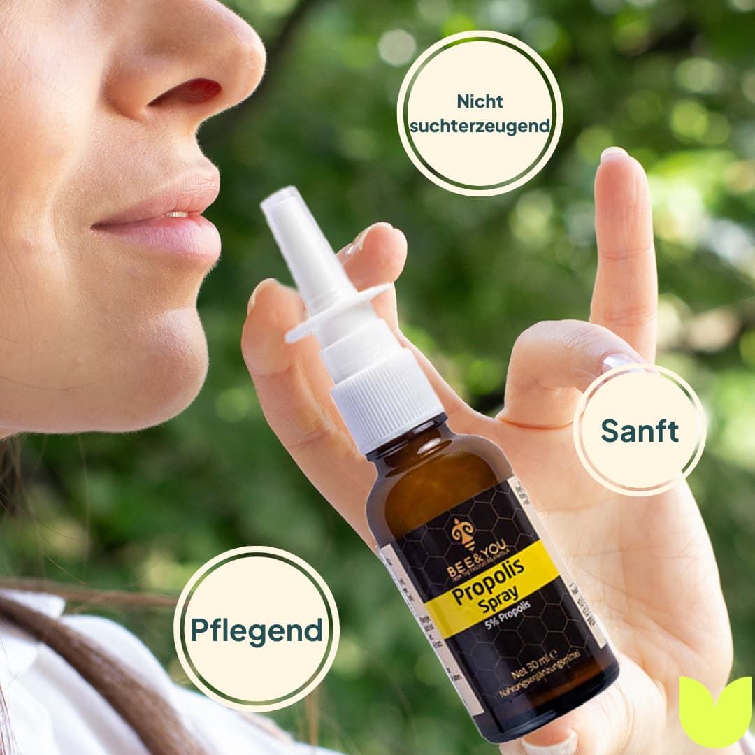 BEE&YOU Propolis Nasenspray für Kinder und Erwachsene, Propolis Spray