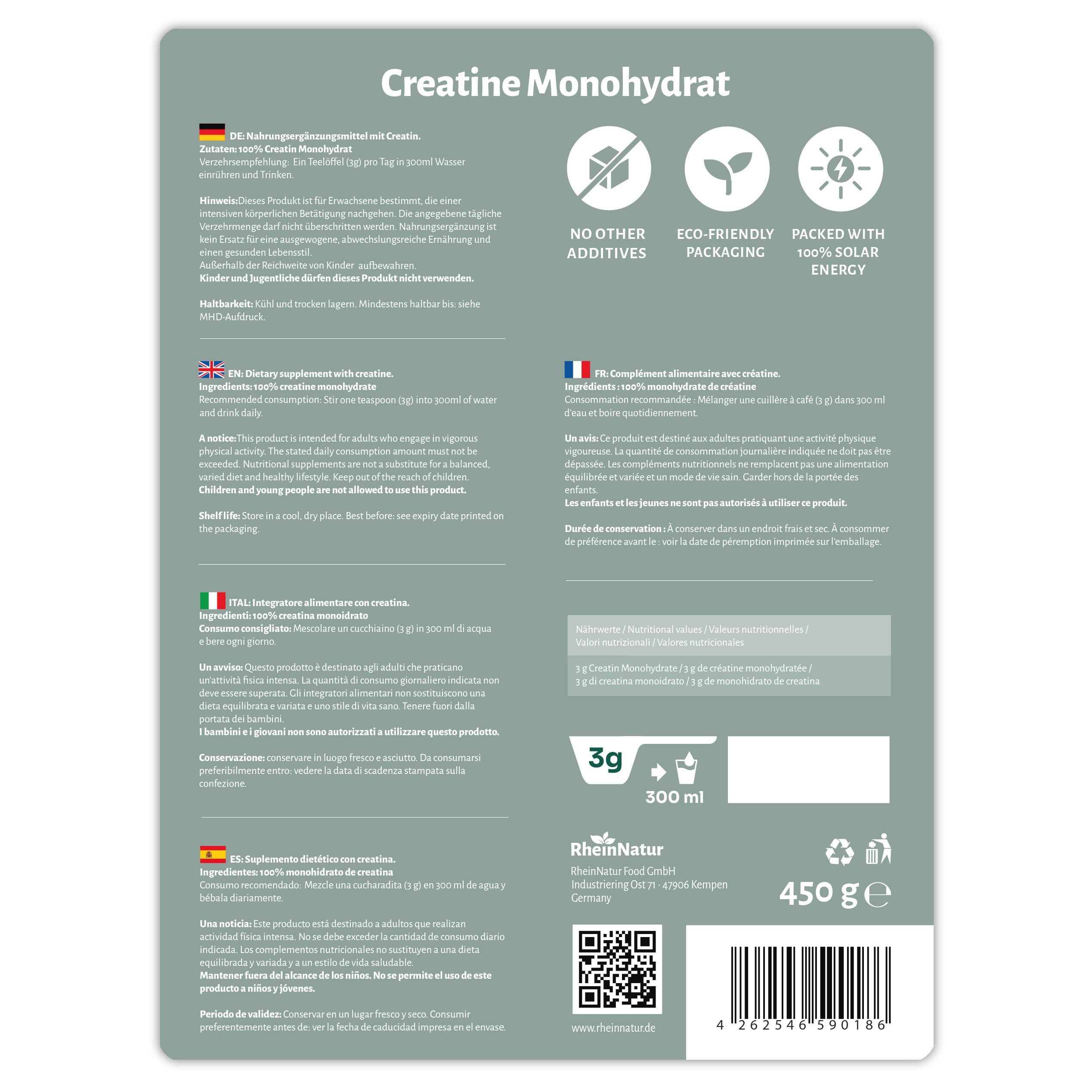 RheinNatur Creatine Monohydrate