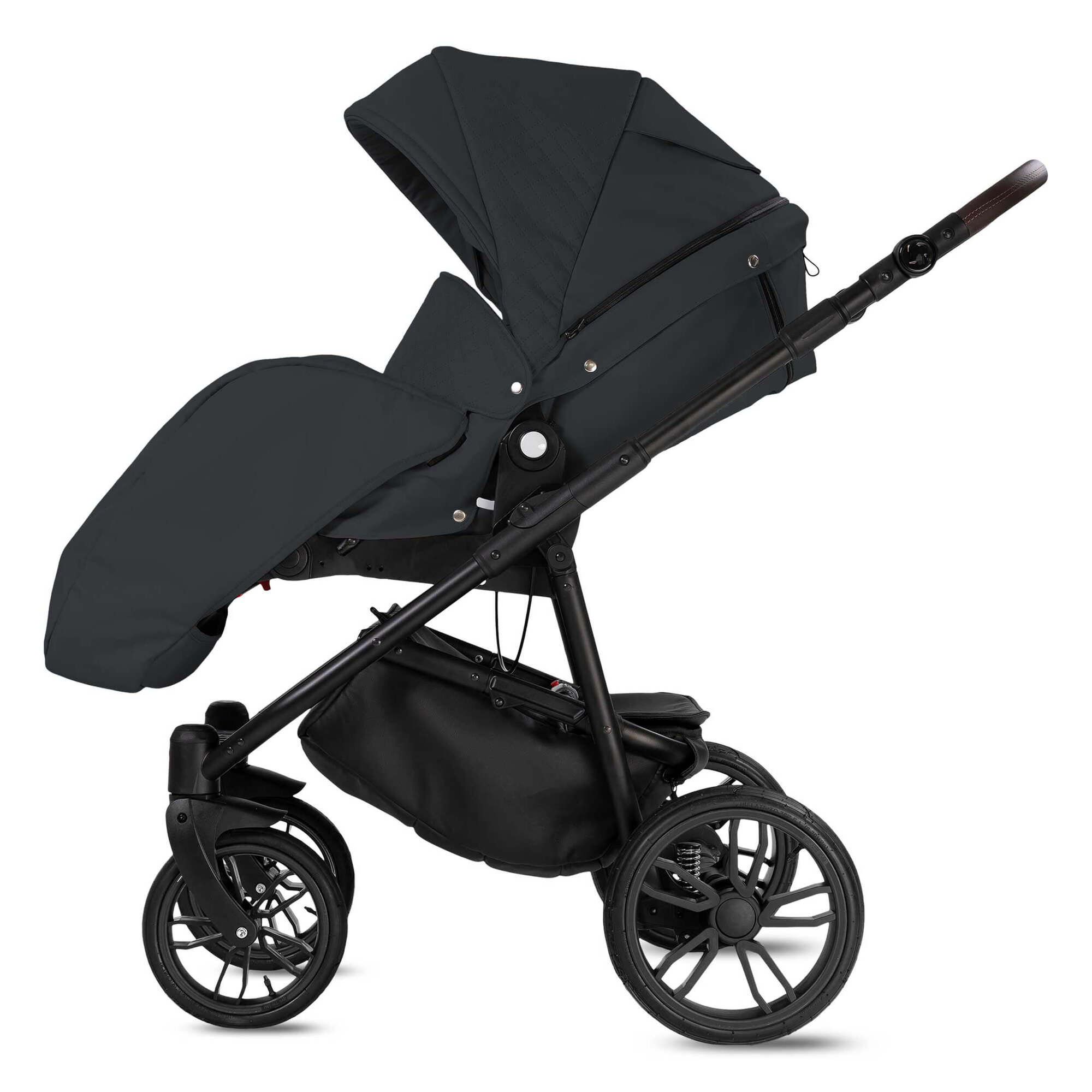 Minigo Flow 2 in 1 Kombikinderwagen Luftreifen, Dark Grey