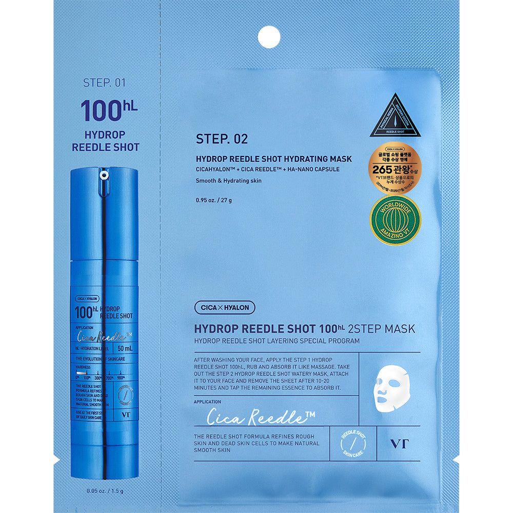 vt Cosmetics Hydrop Reedle Shot Hydrogelmaske in 2 Schritten, 100 hl 1 St Gesichtsmaske