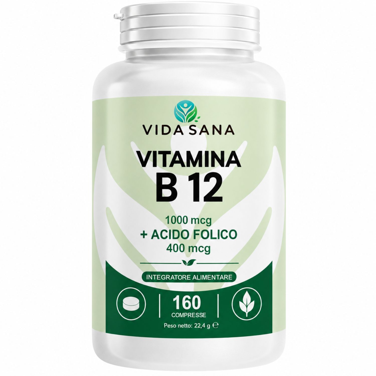 VIDASANA Integratore con Vitamina B12 ed Acido Folico