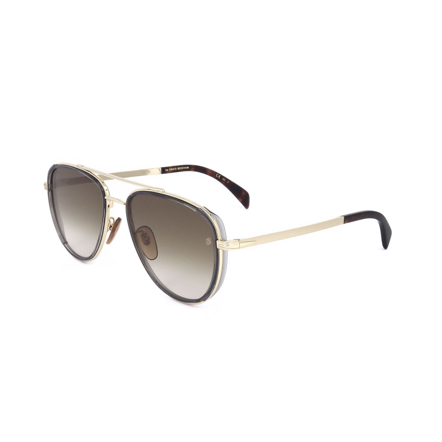 David Beckham occhiali da sole uomo DB 7068/G/S gold-coloured light grey