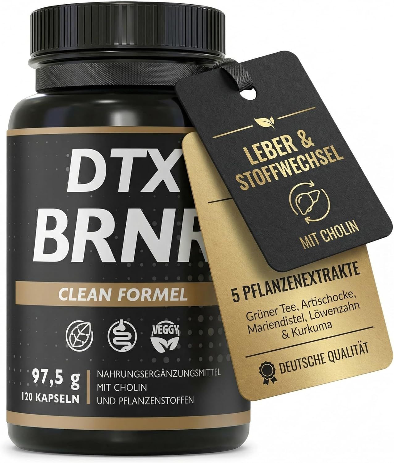 Leberkur - Leber Komplex Kapseln mit Mariendistel Artischocke, 7-in-1 Vitalstoffe, Made in DE Brnr 97,5 g Hartkapseln