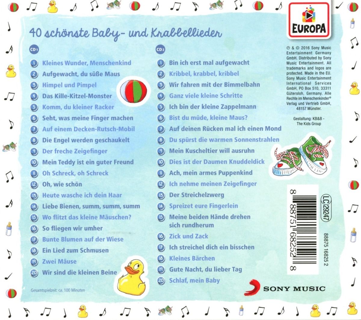 40 schönste Baby-und Krabbellieder
