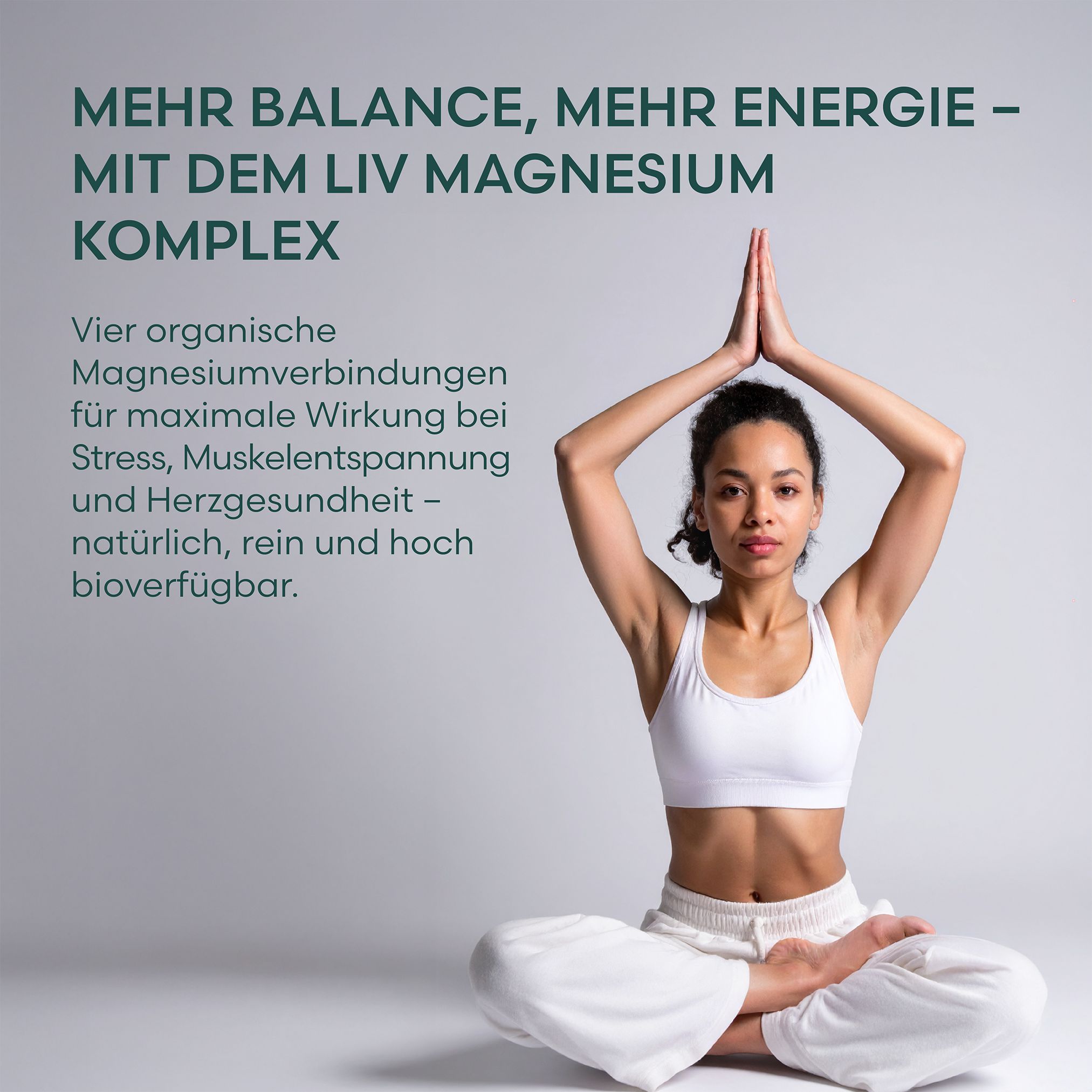 LIV Magnesium Komplex 180 Kapseln vier hochwertige, organische Magnesiumverbindungen ohne Füllstoffe