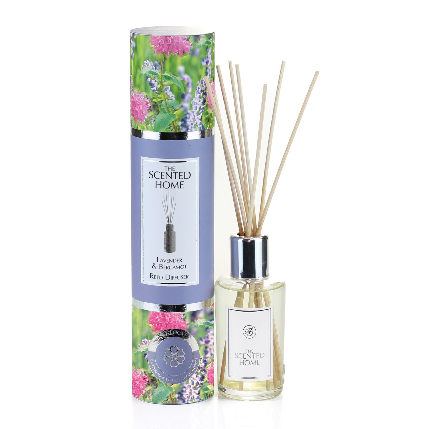 The Scented Home Raumduft Lavendel & Bergamotte Duftdiffuser mit Rattanstäbchen 150 ml