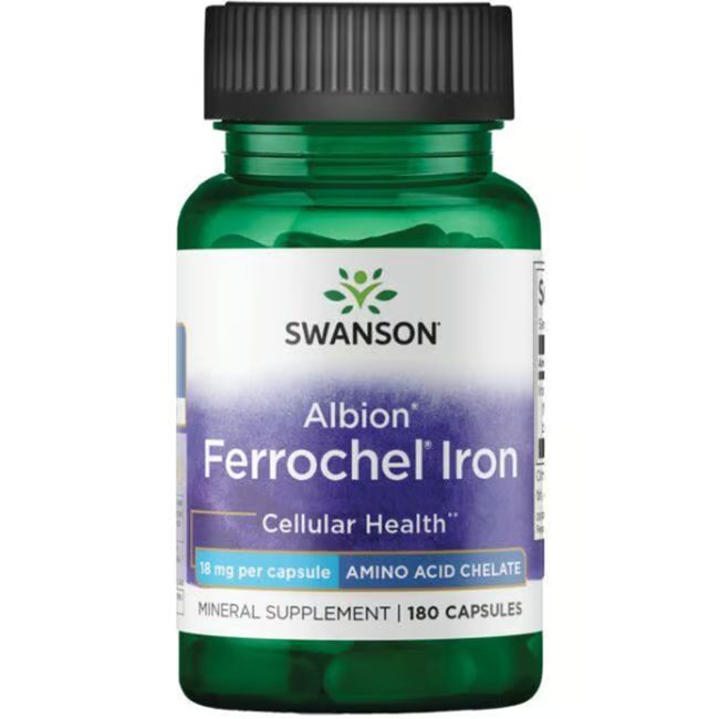 Swanson Albion Ferrochel Eisen 18 mg 180 Pc