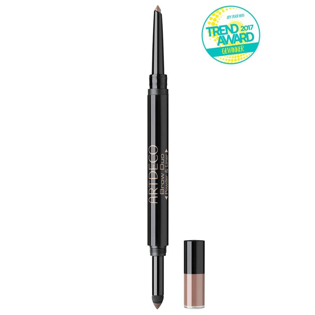 Doppelstift Artdeco Brow Duo Powder & Liner. Dunkelbraun, mit Puder und Liner. Trend Award 2017.