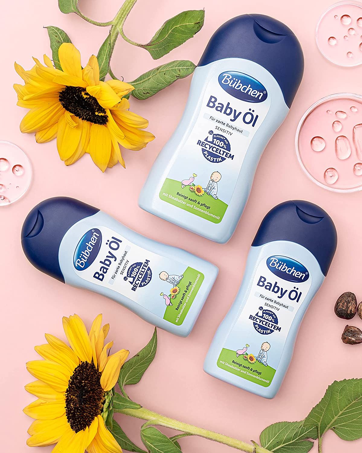 Bübchen Pflegeset für Neugeborene, 7-teilig – Geschenkset mit Baby-Produkten