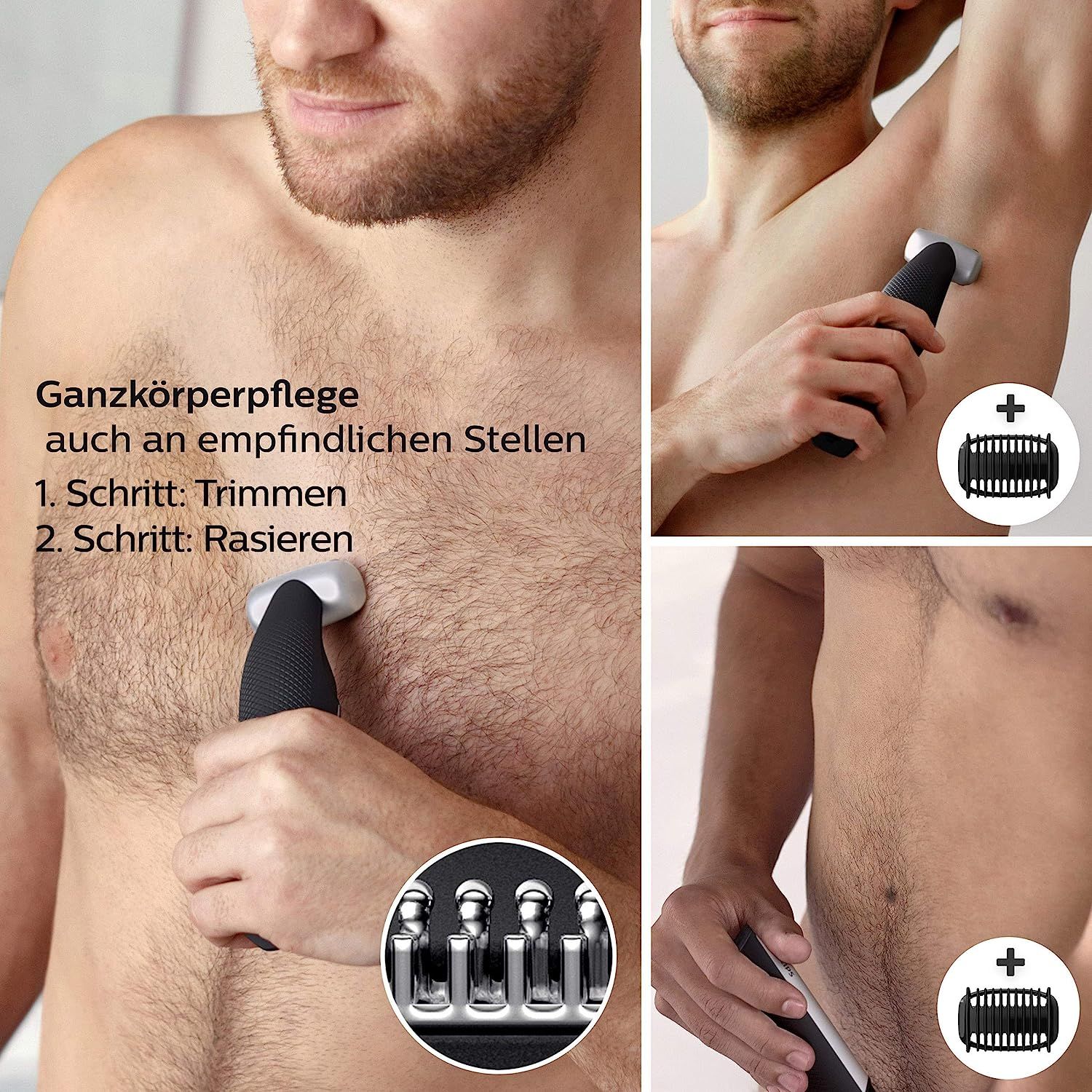 Philips Bodygroom Series 5000 mit Aufsatz für Rückenhaarentfernung