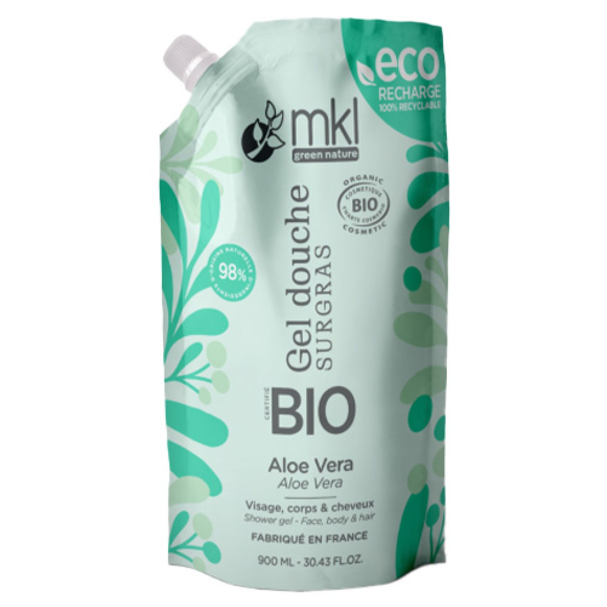 MKL Green Nature Rückfettendes Duschgel Aloe Vera Eco-Refill Bio 25,8x16x8 cm