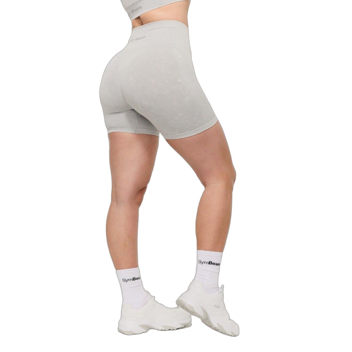 GymBeam Shorts Damen nahtlos Slim mit hoher Taille Lift Grau 1 St