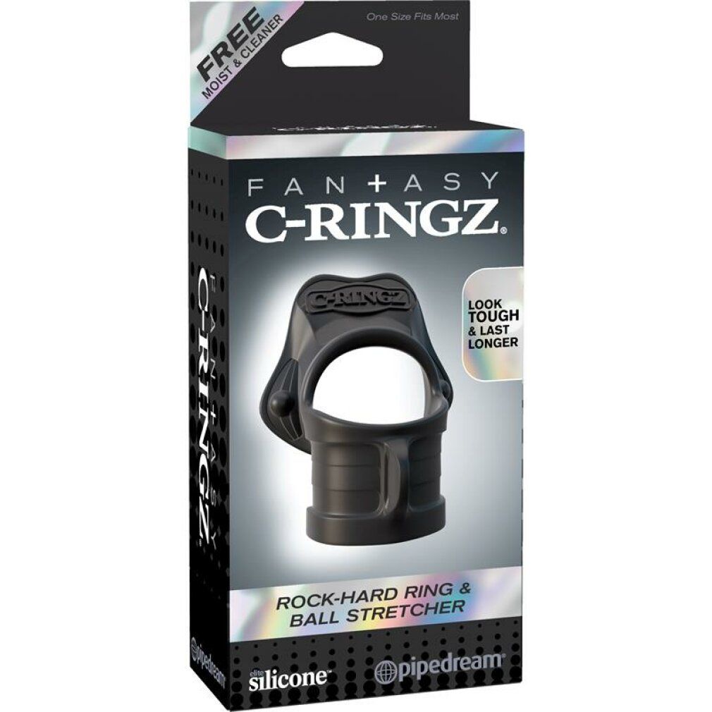 Penisring "Rock Hard Ring & Ball Stretcher" mit Hodenstretcher | Fantasy C-Ringz