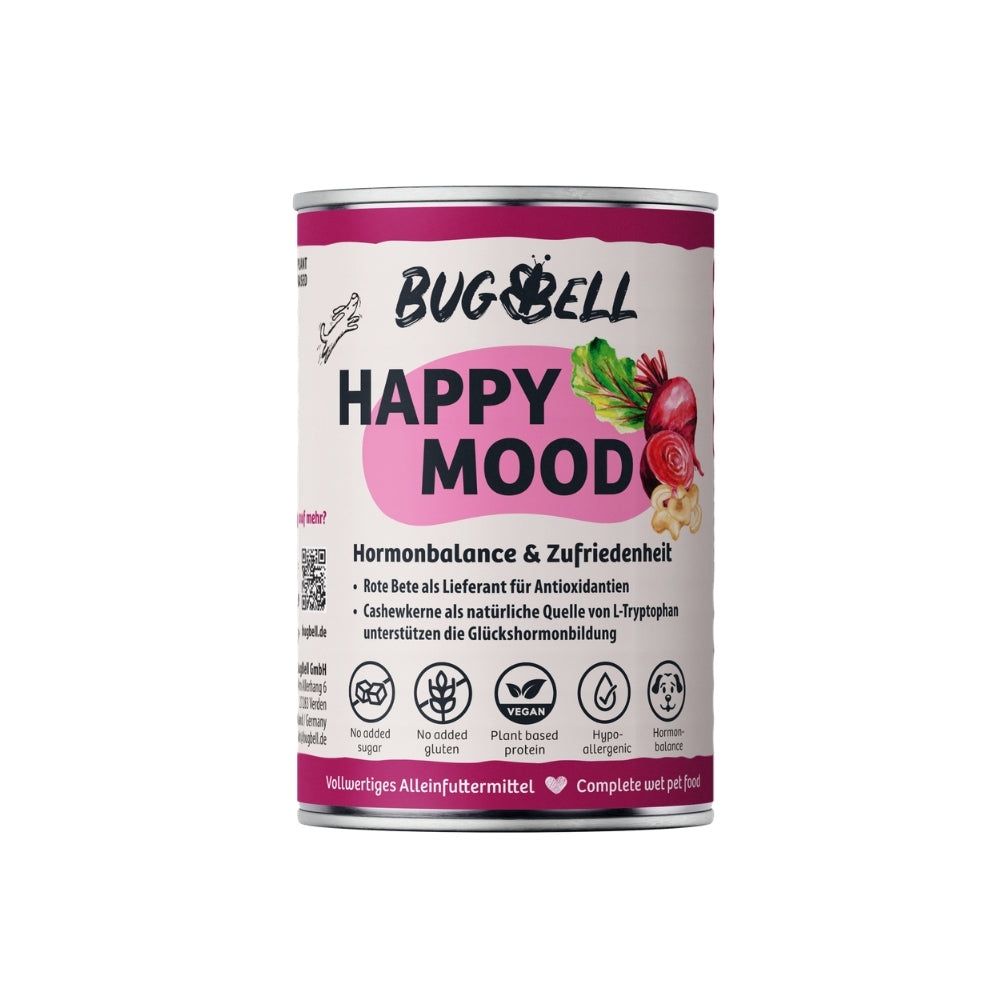 BugBell Nassfutter HappyMood - Hormonbalance & Zufriedenheit 400 g Futter