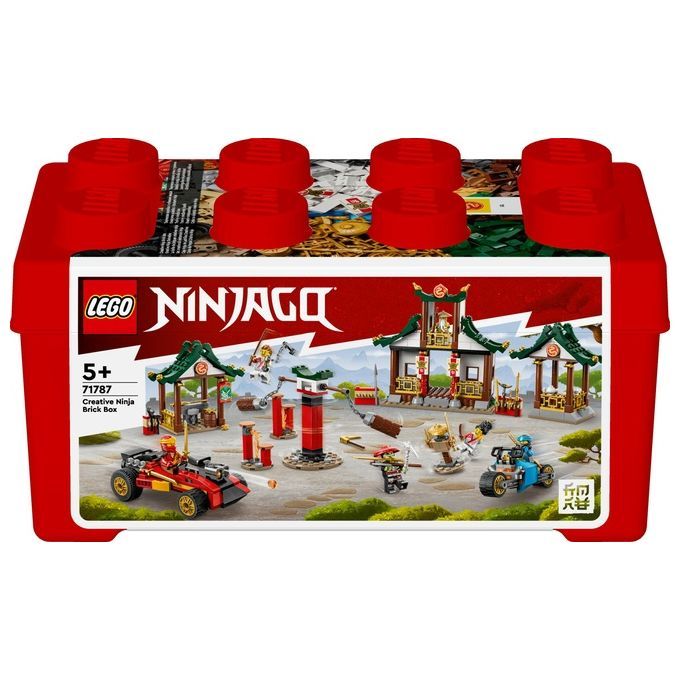 LEGO NINJAGO 71787 Set Creativo di Mattoncini Ninja, Scatola Porta Giochi per Bambini 5+ con Macchi