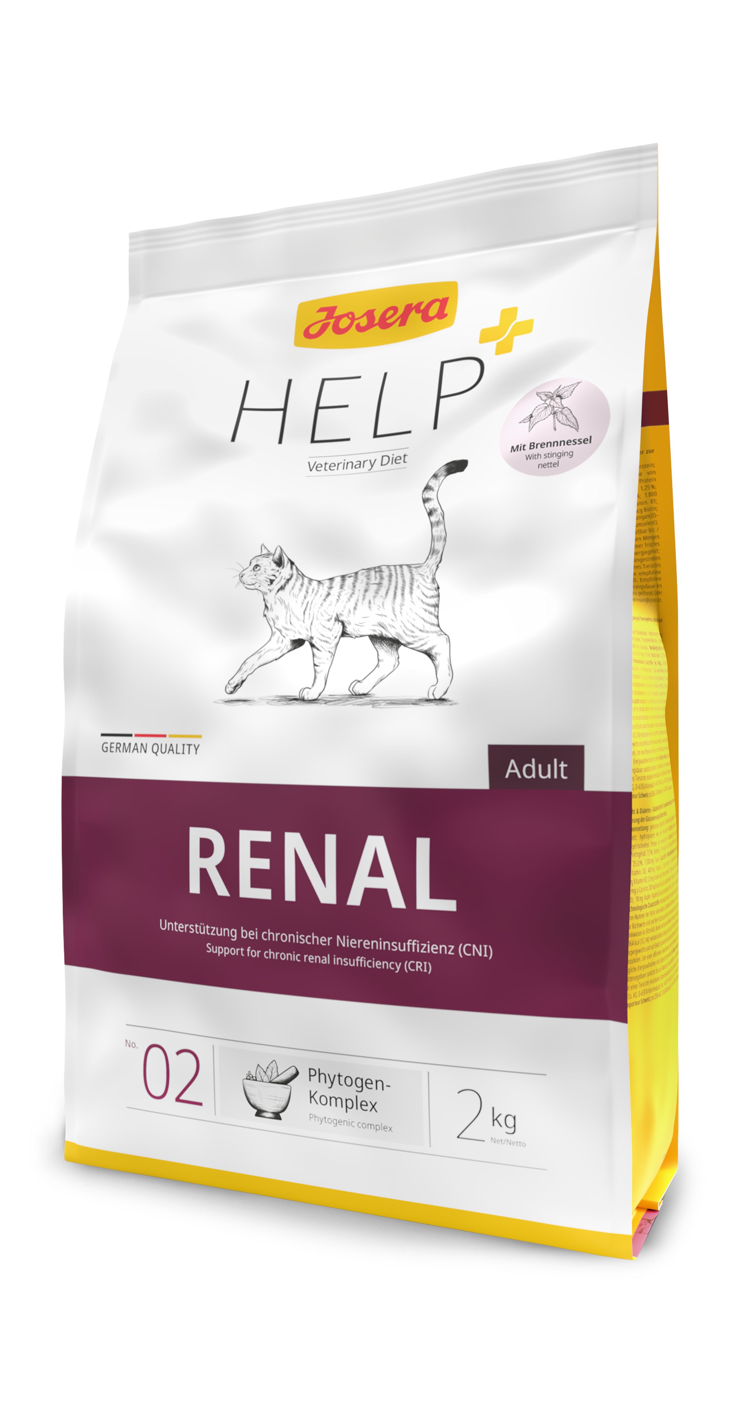 Josera Help Renal Adult Katzenfutter-Sack, 2kg. Unterstützt bei chronischer Niereninsuffizienz (CNI).