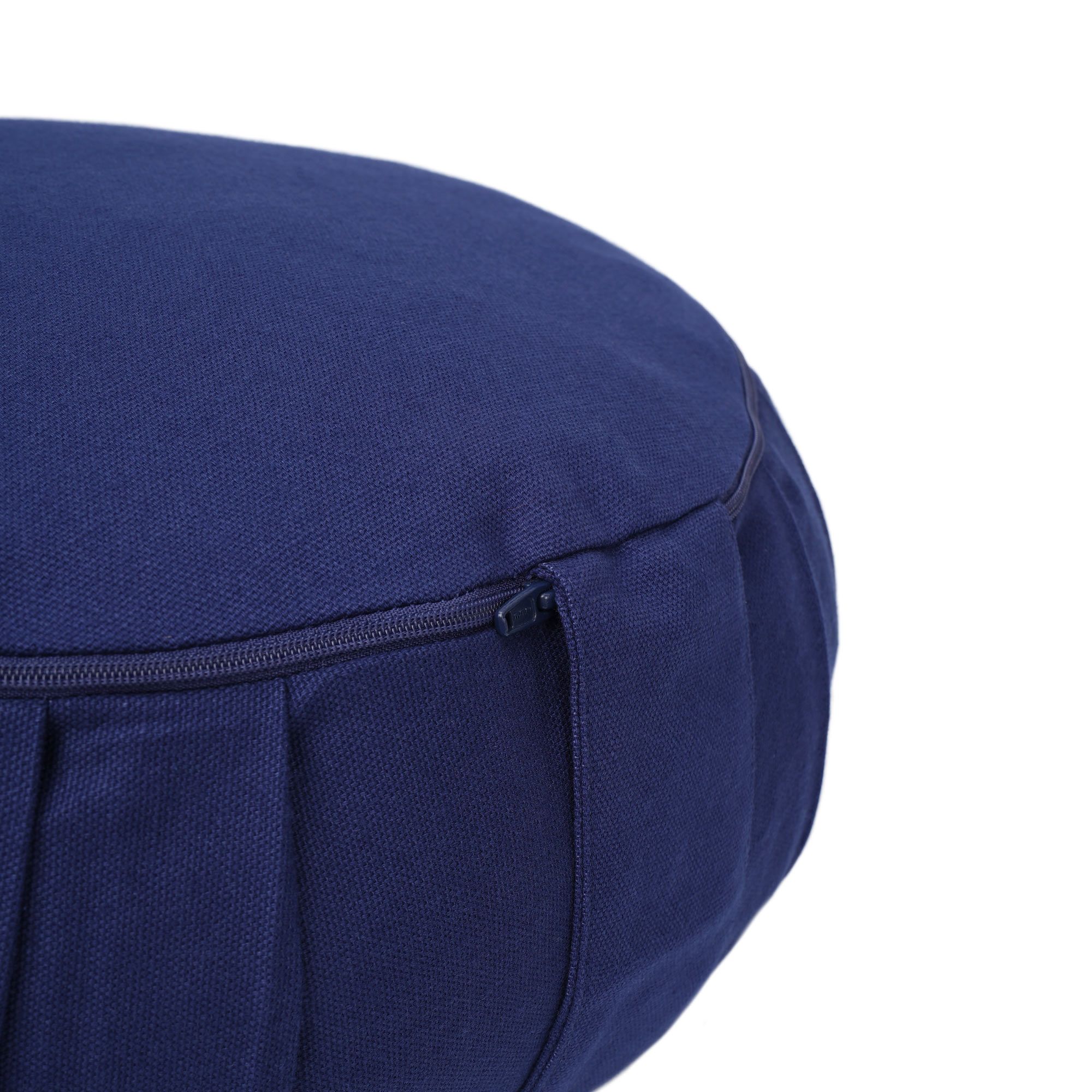 yogabox Meditationskissen / Yogakissen Zafu BASIC mit ZIP - dunkelblau - 31 x 31 x 15,0 cm
