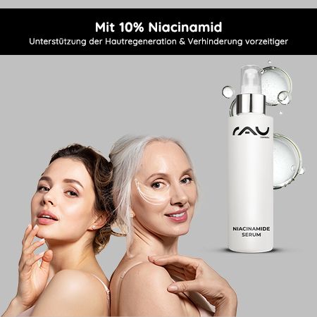 RAU Cosmetics Niacinamide Serum mit 10 % Niacinamid & 1 % Zink PCA mit Maclura Cochinchinensis
