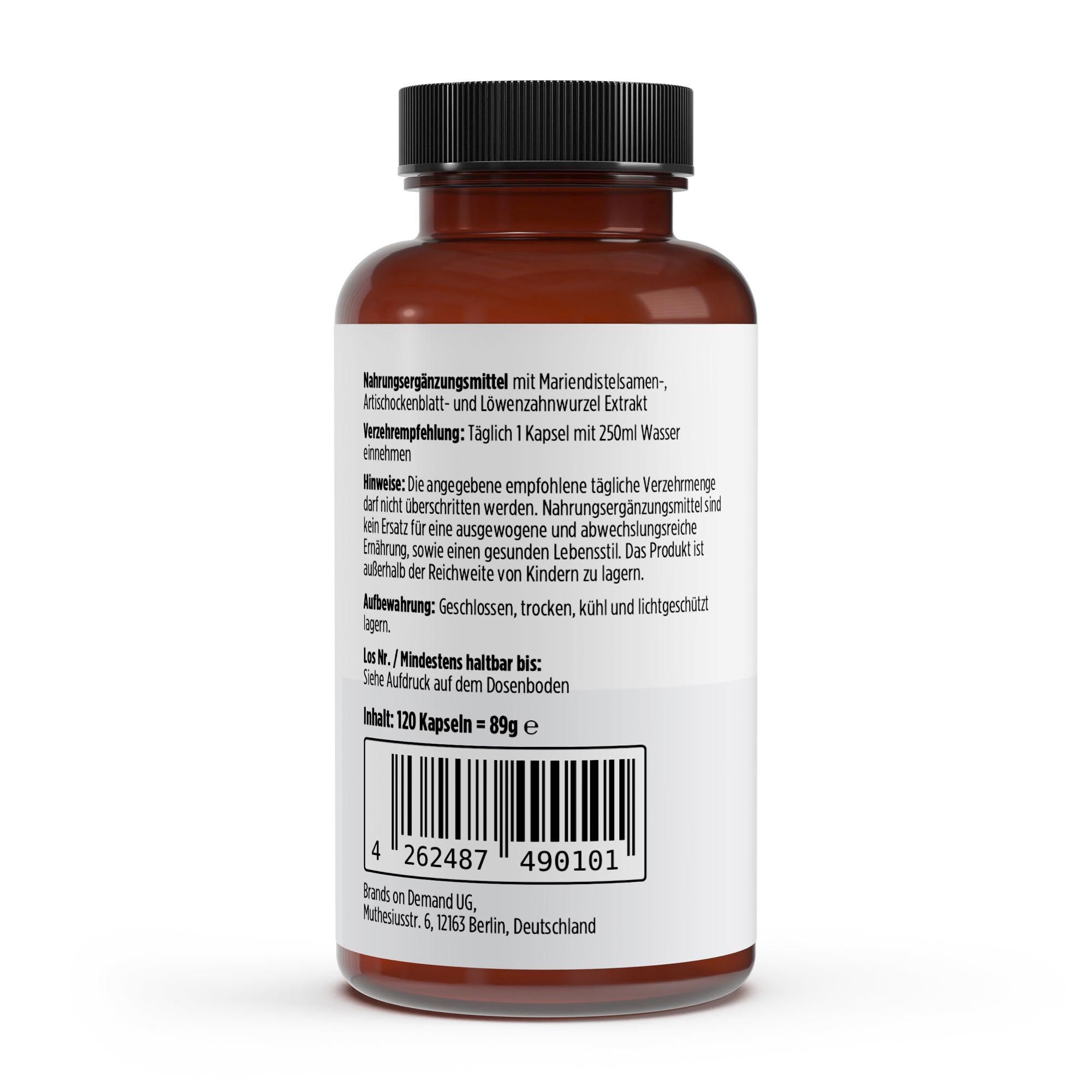 HEALTH & SPORT Mariendistel, Artischocke, Löwenzahn Kapseln - Leber & Verdauung