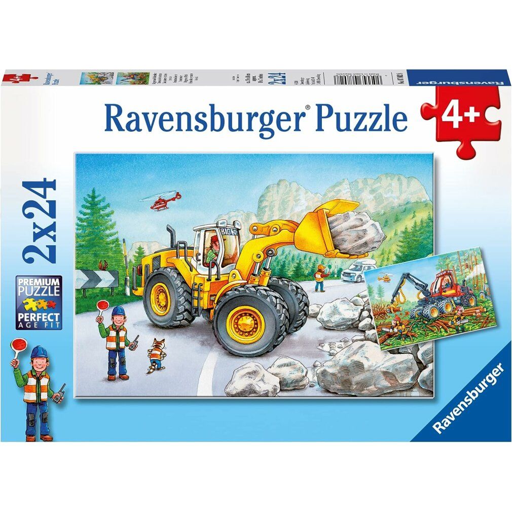 Puzzle ravensburger Macchine pesanti in azione 2x24 pezzi
