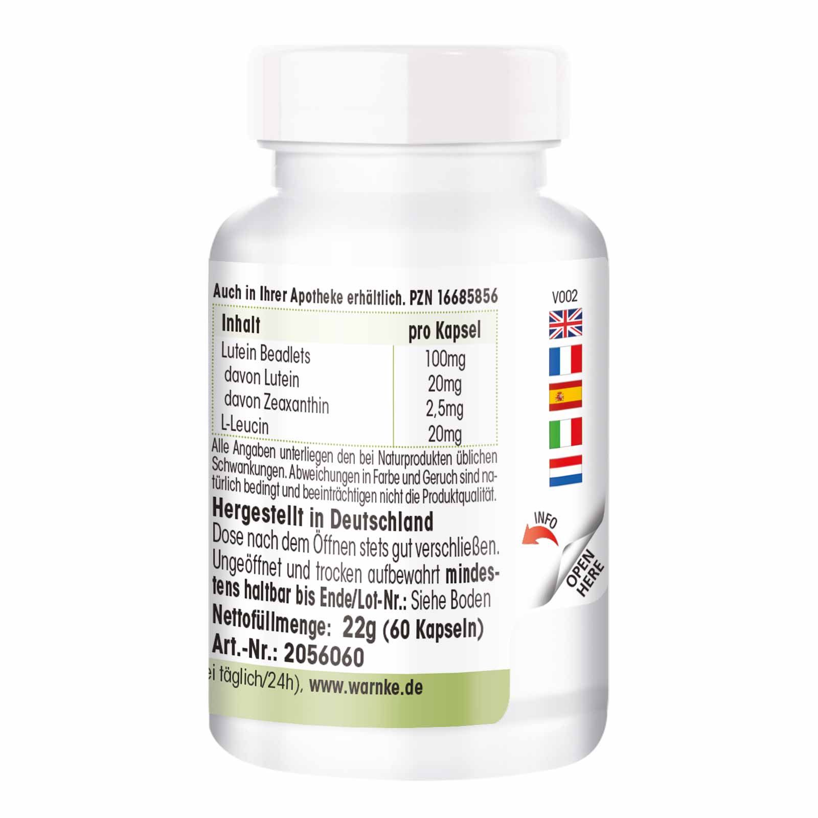 Warnke Vitalstoffe | Lutein 20mg mikroverkapselt