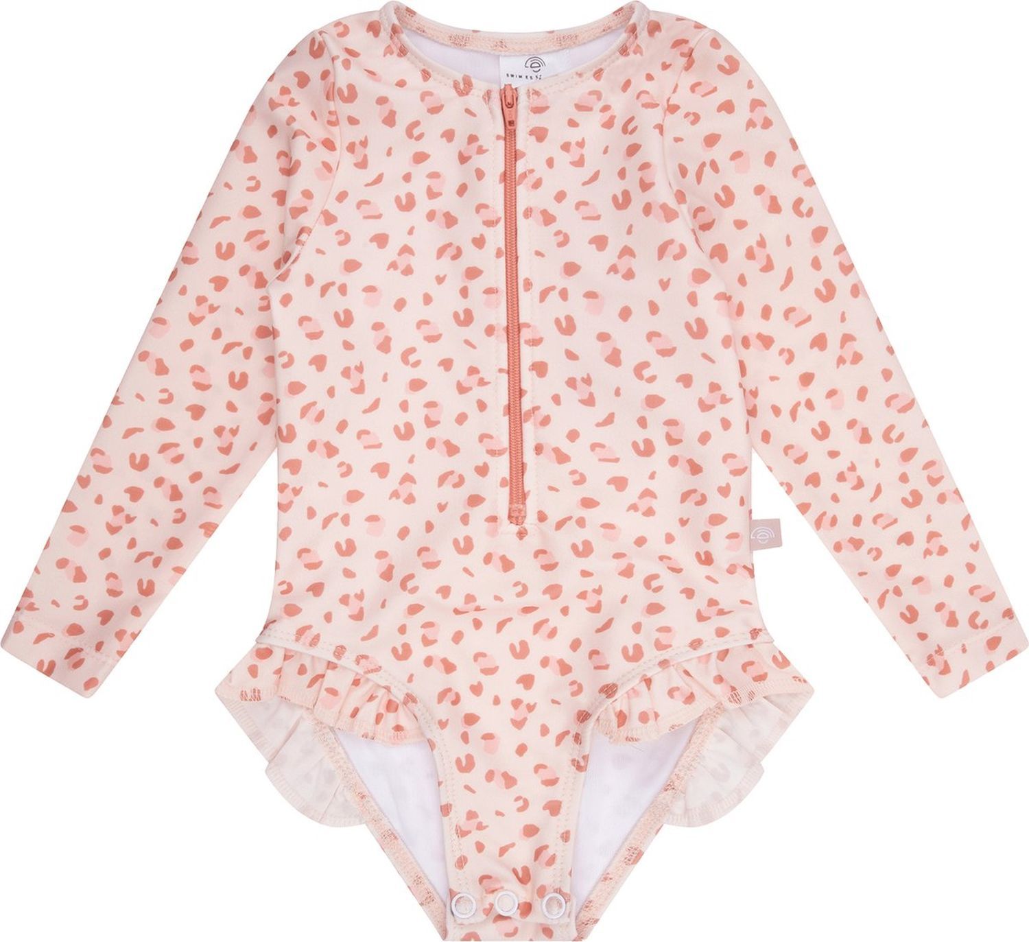Swim Essentials LangarmUVBadeanzug für Mädchen alt Leoparden Muster2/2