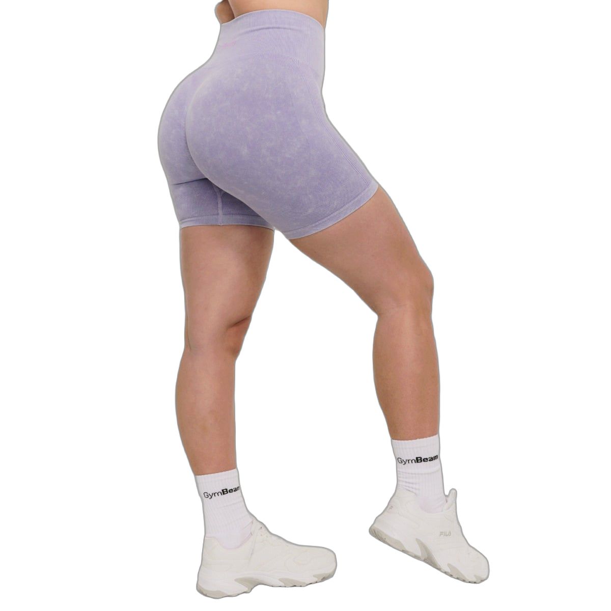 GymBeam Shorts Damen nahtlos Slim mit hoher Taille Lift Violett 1 St
