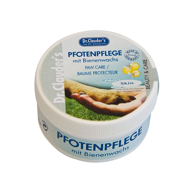 Dr. Clauder's Pfotenpflege mit Bienenwachs in runder Dose. Für Hunde.