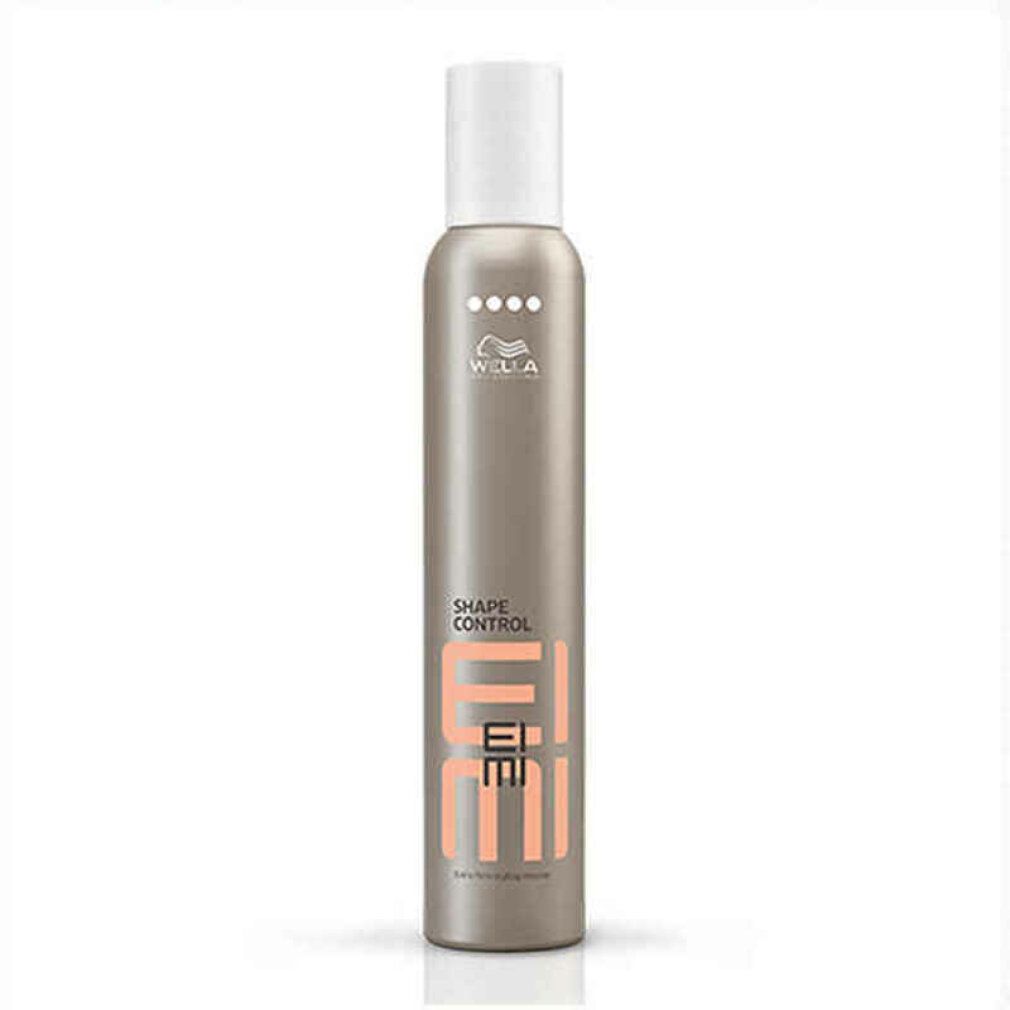 Graue Sprühflasche mit weißem Deckel. Aufschrift: Shape Control EIMI. Marke Wella.