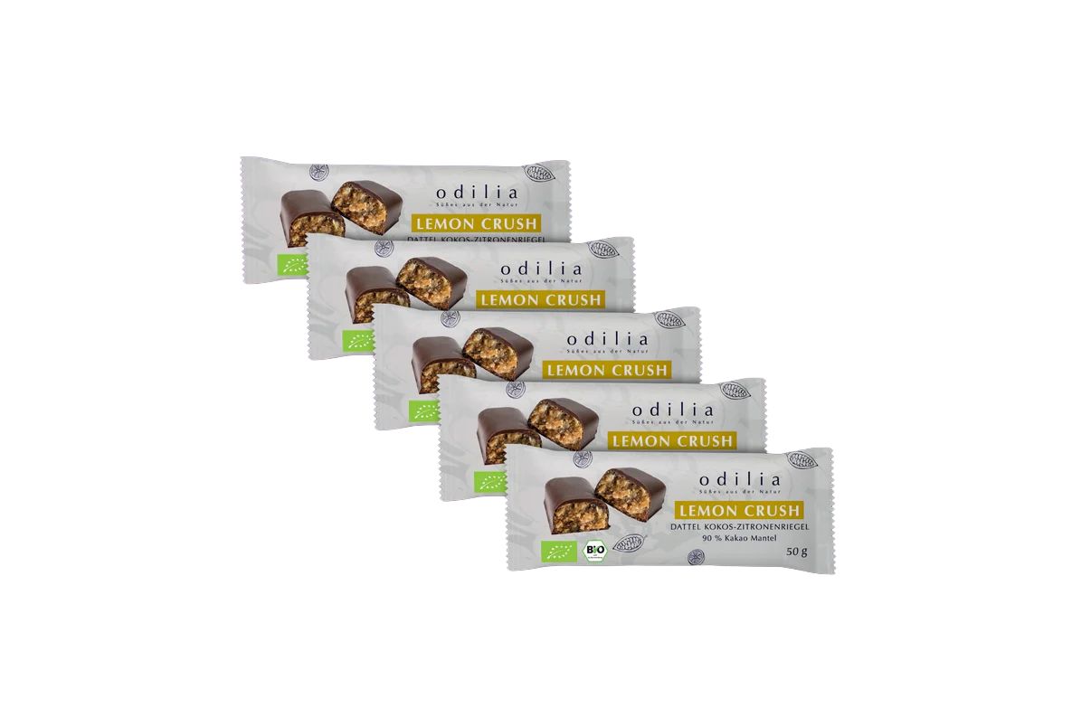 odilia Lemon Crush Dattel-Kokos-Zitronenriegel 45x5 g Riegel
