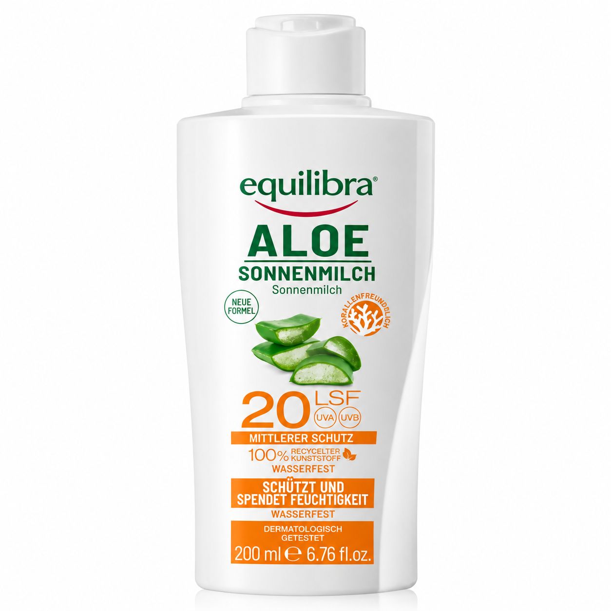 Tube Equilibra Aloe Sonnencreme LSF 30, 75 ml.