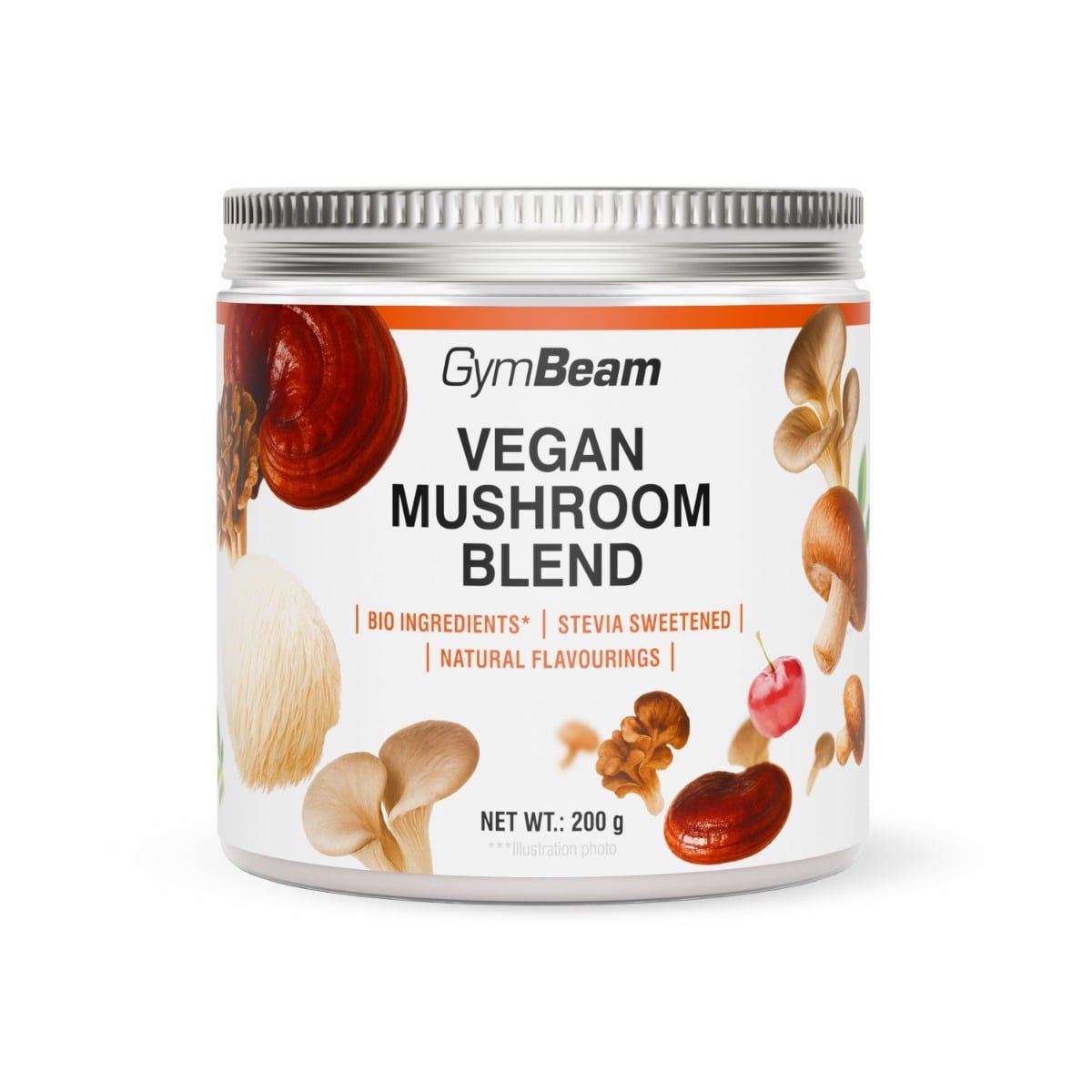 GymBeam Vegane Pilzmischung Pilzkomplex mit Vitamin C Pulver 200 g