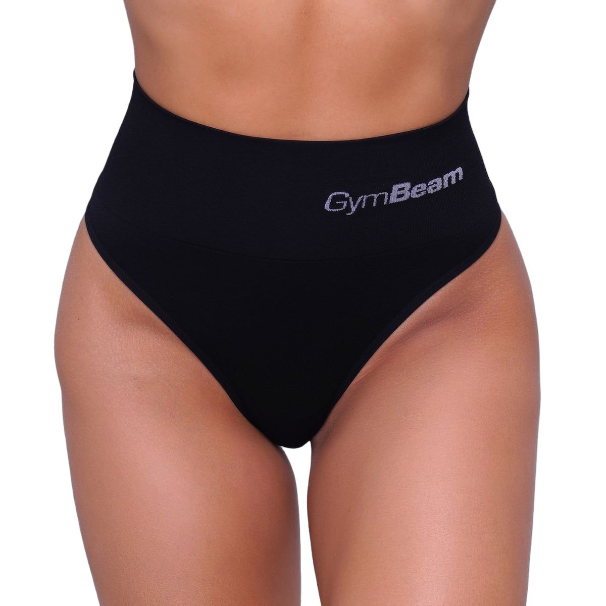 GymBeam Brazilian Slips Damen im 2er-Pack mit hohem Taillenbund in Schwarz 1 St