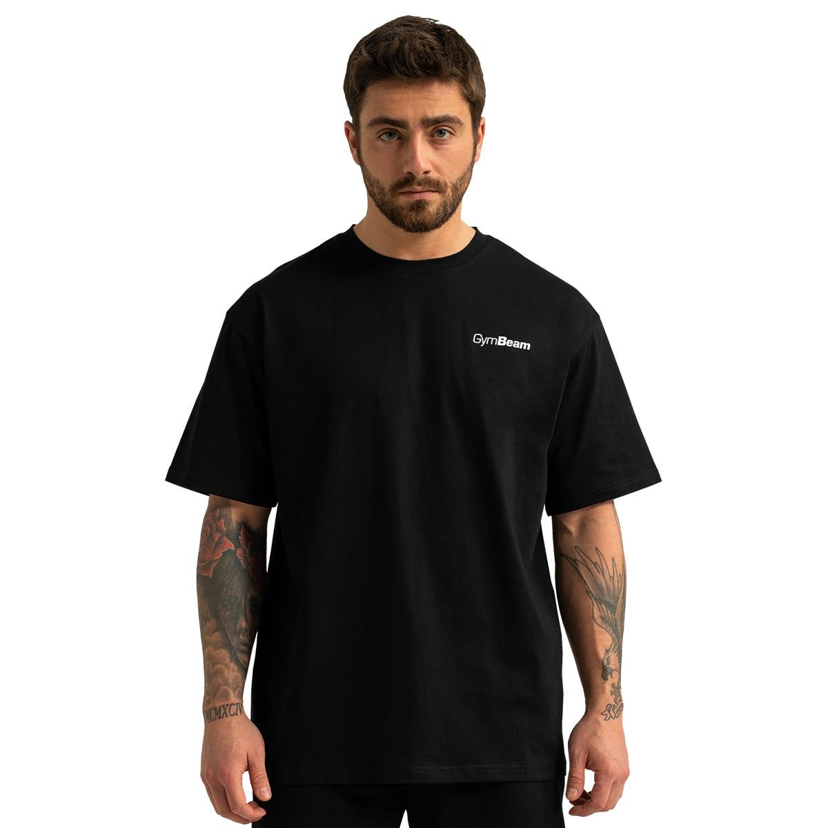 GymBeam T-Shirt Herren Oversized Limitless Schwarz aus Baumwolle 1 St