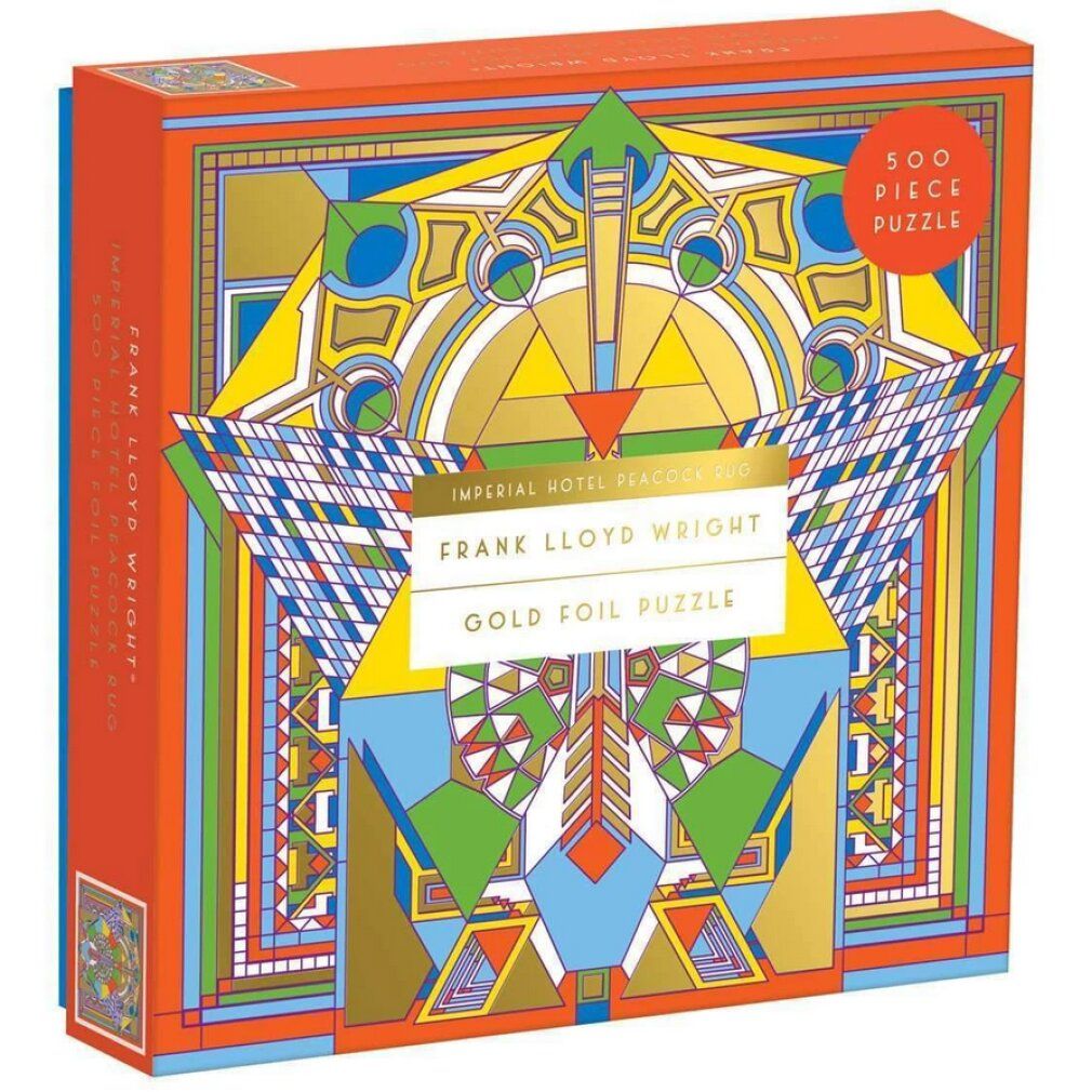 galison Frank Lloyd Wright Hotel Imperal Metallic Puzzle 500 parti