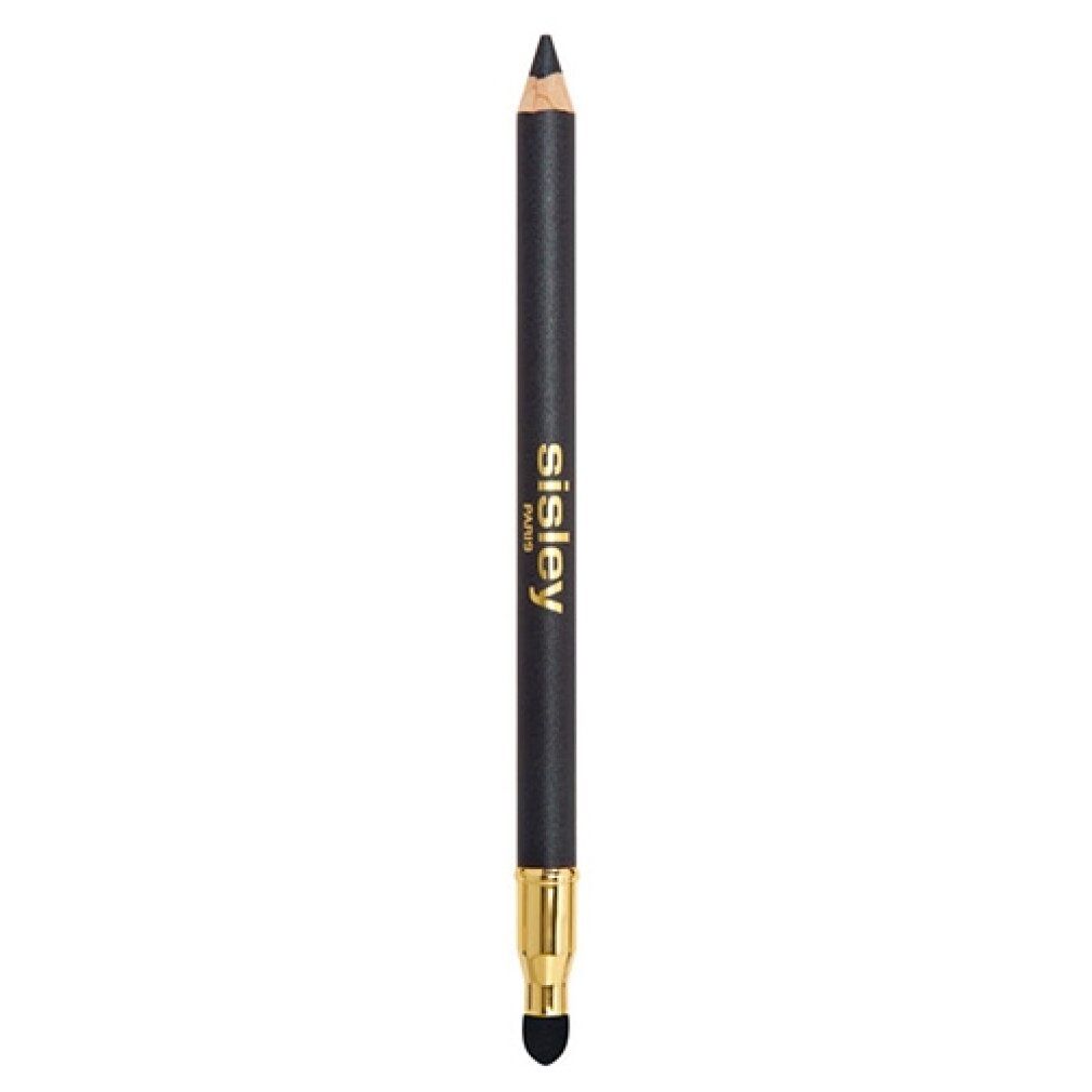 Sisley Phyto-Khol Perfect Eyeliner. Schwarzer Stift mit goldenem Ende und Schwamm-Applikator. Aufschrift Sisley.