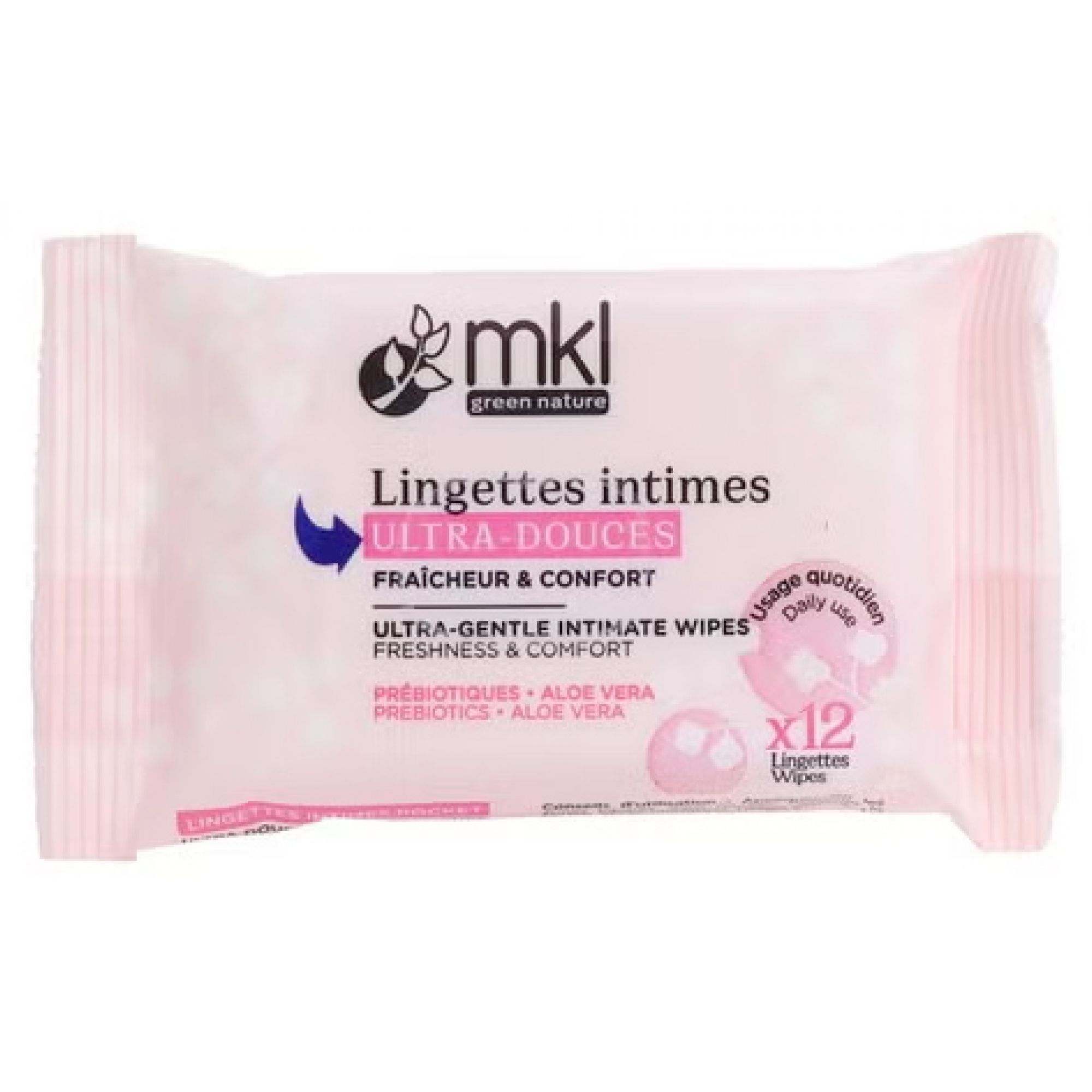 MKL Green Nature Ultra-sanfte Intimpflegetücher 12 Tücher 12x2x6,5 cm