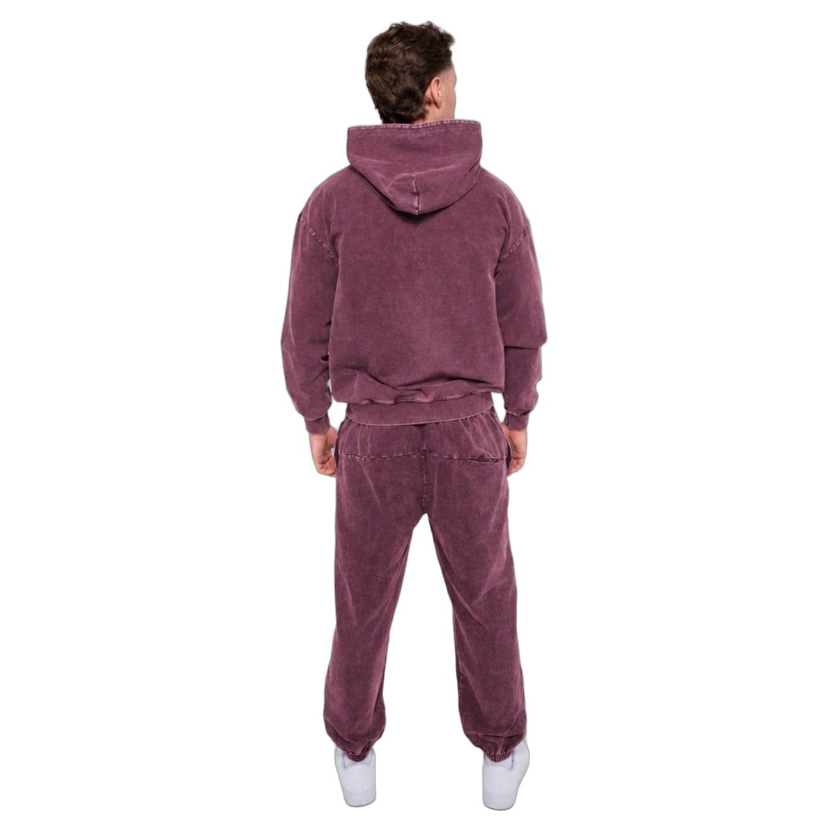 GymBeam Herren Hoodie regular mit Reißverschluss und Washed-Effekt
