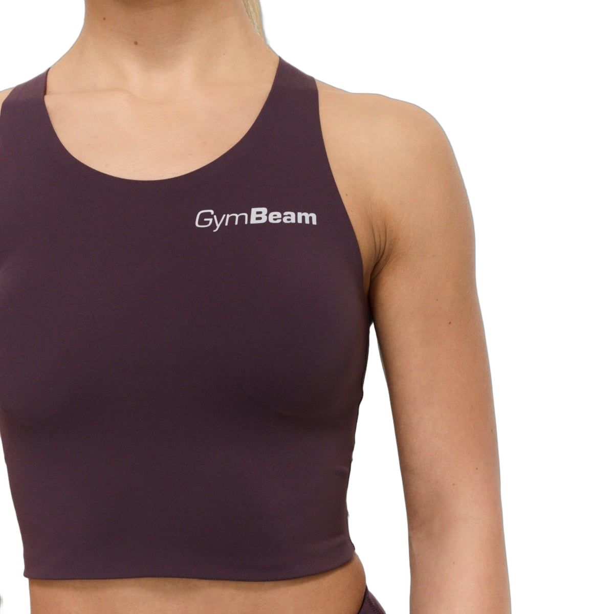 GymBeam Tanktop Damen slim cropped mit rundem Ausschnitt Berrywood