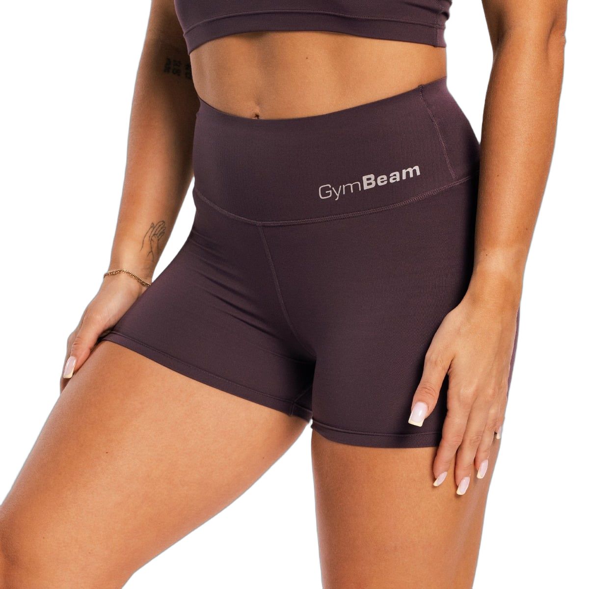 GymBeam Shorts Damen Slim mit Gummizug ohne Taschen BEAT Berrywood