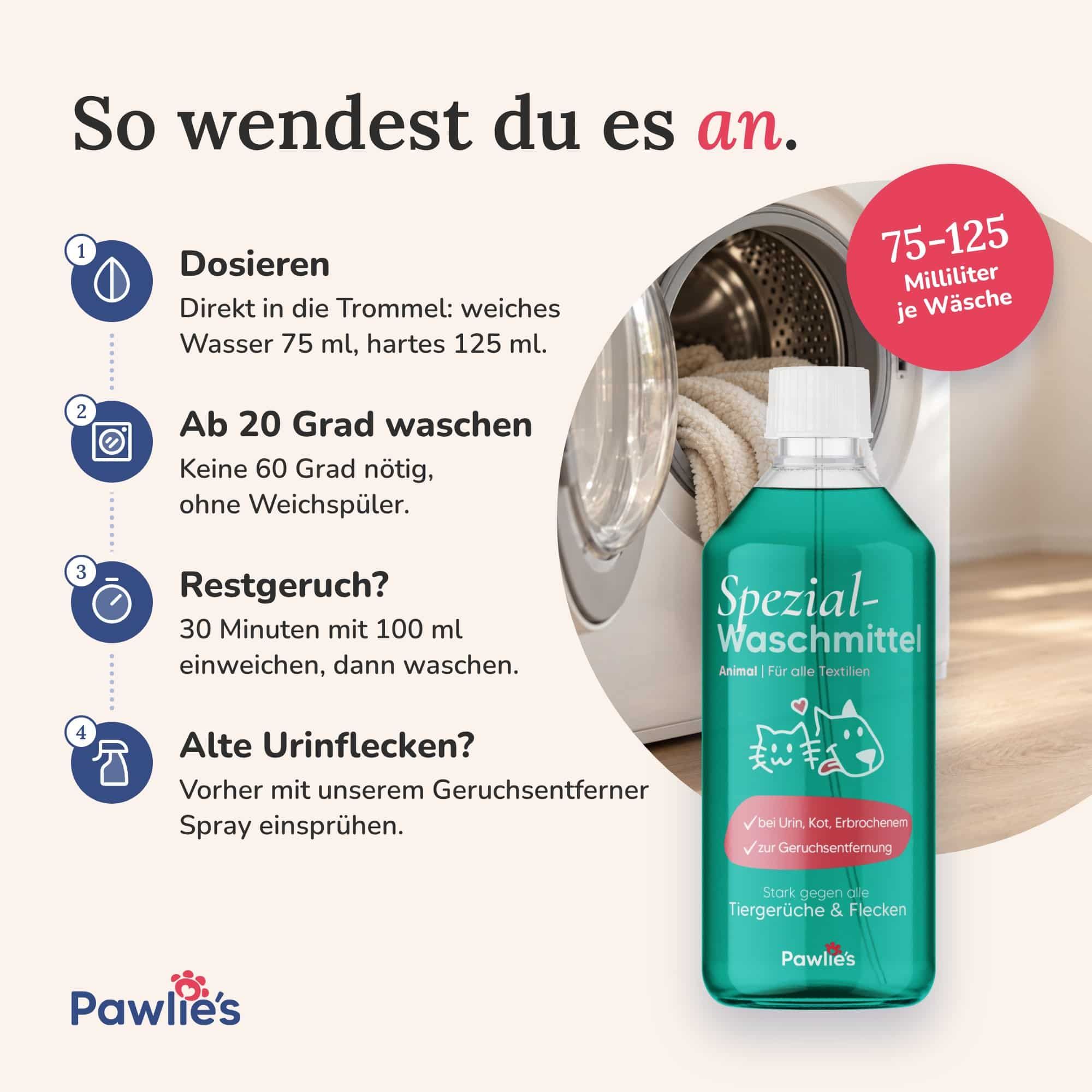 Pawlie's Waschmittel zur Geruchsentfernung