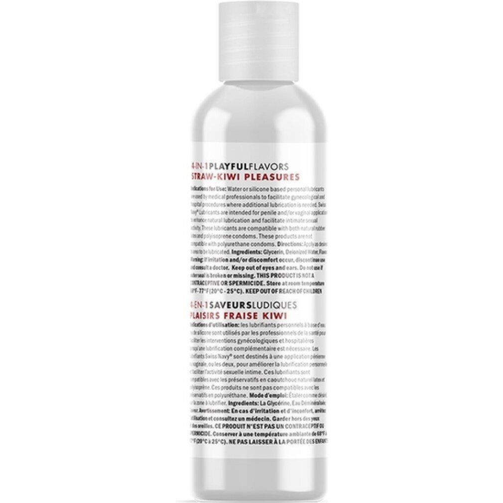 Swiss Navy - 4 In 1 Lubricant with Straw-Kiwi Pleasures Flavor
