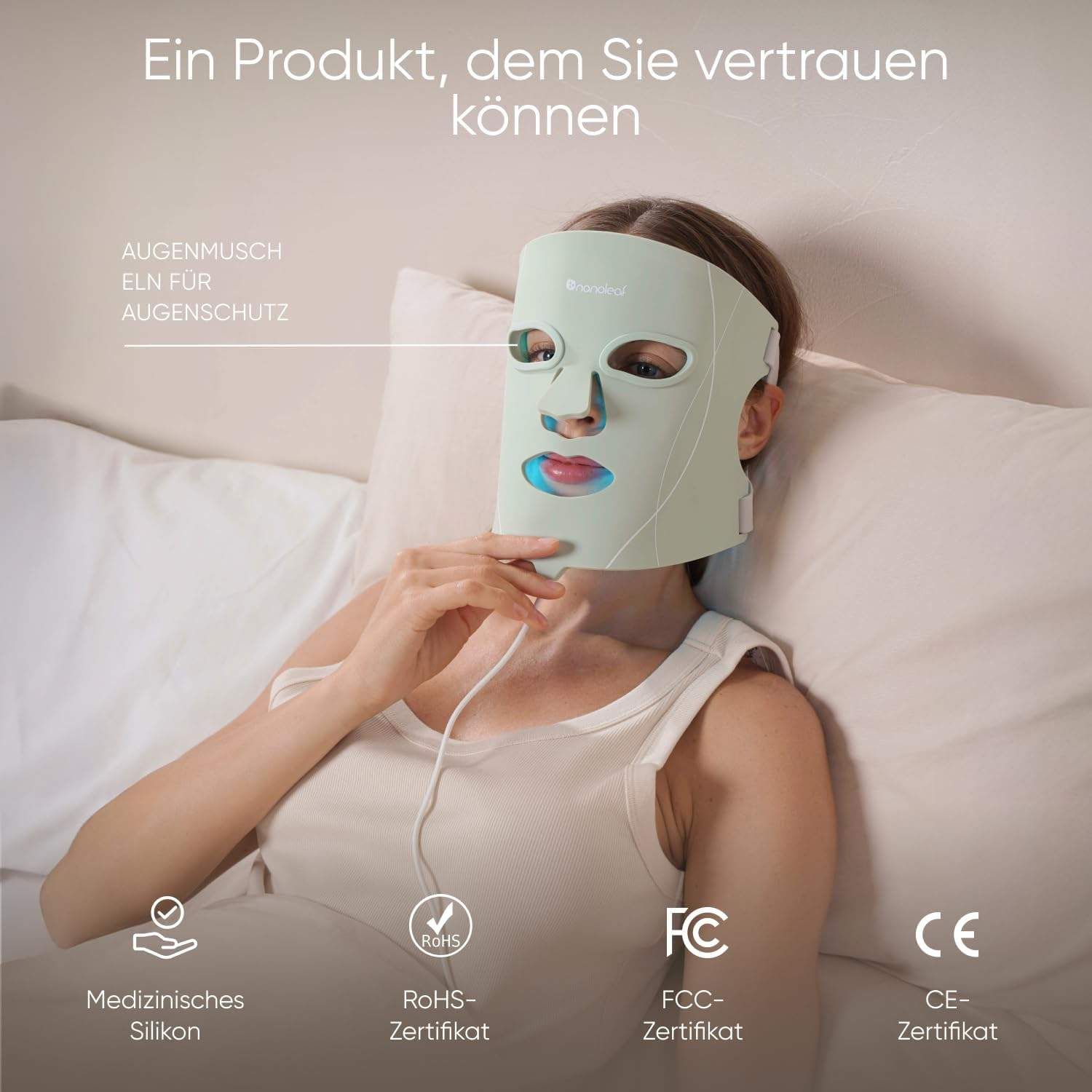 Nanoleaf LED Lichttherapie Gesichtsmaske