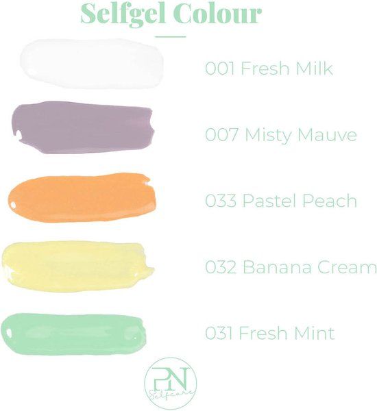 Farbpalette mit Nagellackfarben. Misty Mauve ist eine der Farben.